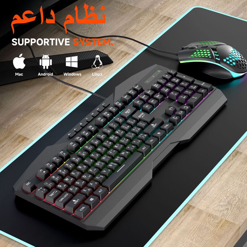 Cross-Border Multi-Language Arabic Wired Luminous Gaming Keyboard USB Notebook Desktop Computer Keyboard Cross-Border Multi-Language Arabic Wired Luminous Gaming Keyboard USB Notebook Desktop Computer Keyboard