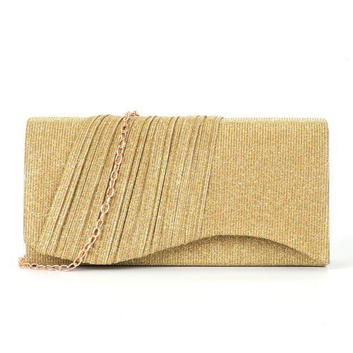 Original factory evening bag for women with a chain handle, crossbody or shoulder evening bag with flat bottom, smooth body handbag