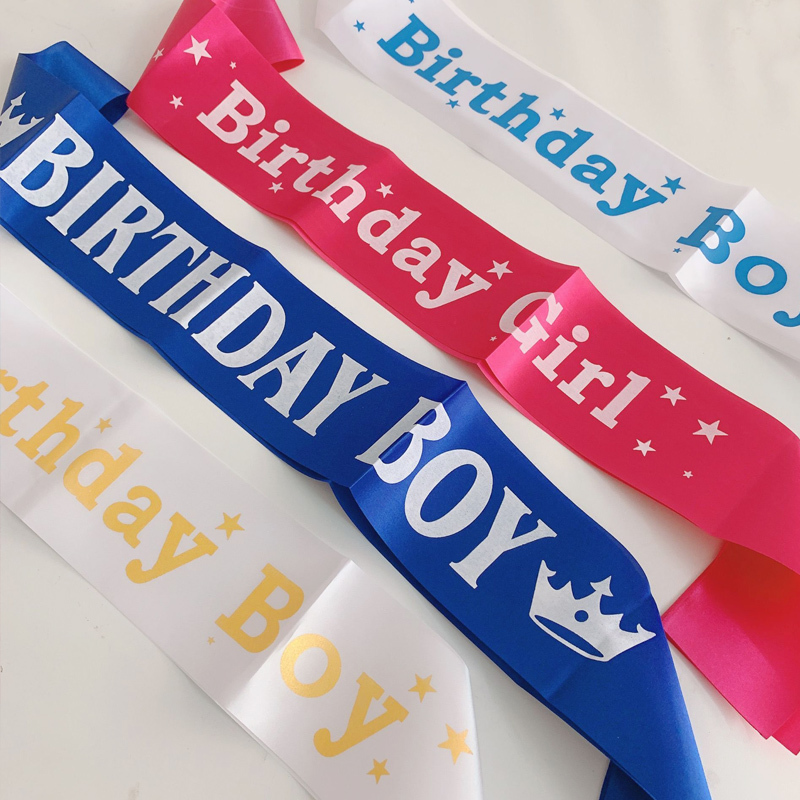 Birthday Boy/Photo Props with Ribbon, Birthday Decorations, Etiquette, Girl, Children, Boyfriend, Birthday