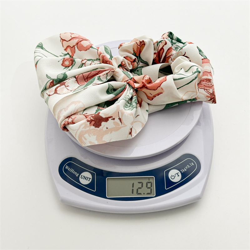 15g Weight Hair Tie Hair Accessories Type 1 Piece Quantity Tea Party, Street Occasion Flower Pattern Women's Gender Elegant Style Women's Elegant Flower Cloth Hair Tie 3