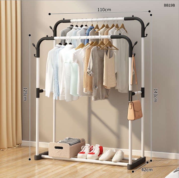 간 + 110 화이트 더블로드 + 4 개의 후크