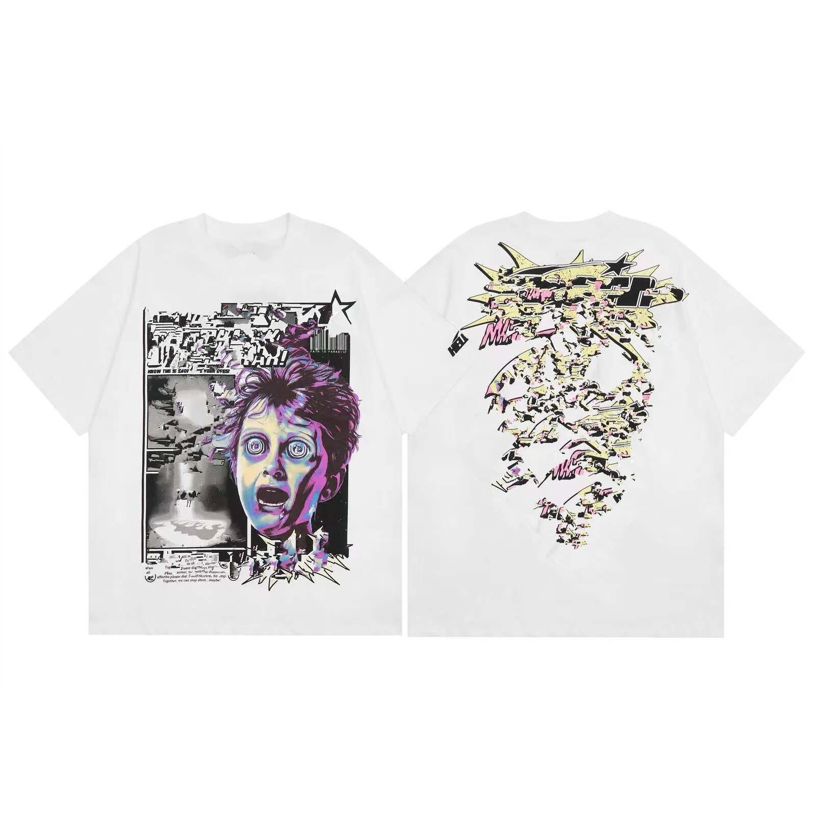 Verano nuevo estilo marca de moda europea y americana para hombres y mujeres camiseta de algodón casual suelta ajustada camiseta gráfica de manga corta de verano top de manga corta