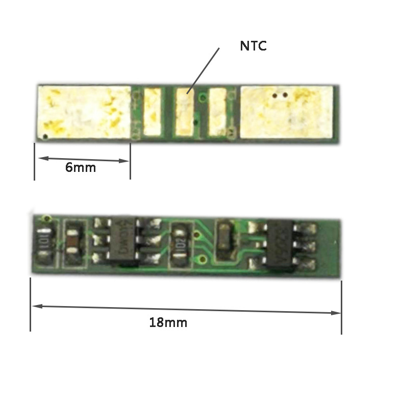 18mm����NTC���߾ۺ���﮵�ر�����2A����DW01+8205A+10KBֵ3435