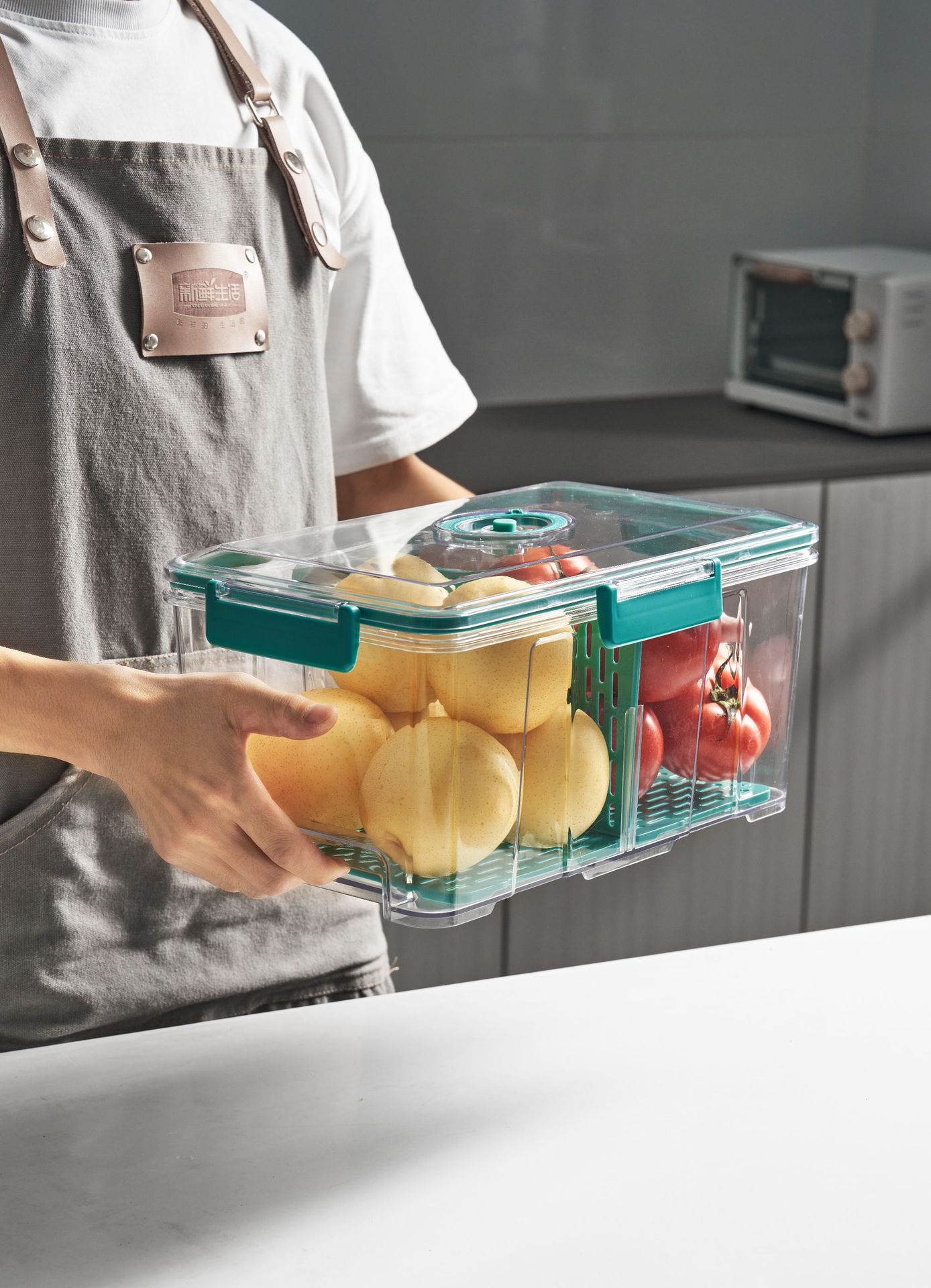 家用抽真空保鲜收纳盒食品密封透明沥水罐厨房冰箱冷冻收纳储物盒详情26