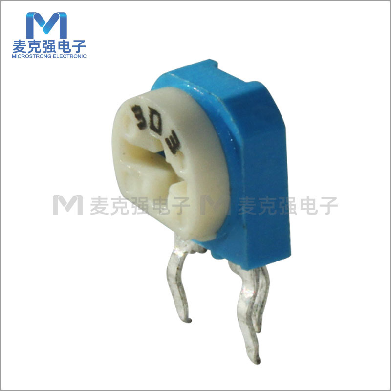 6mm预调微调电位器WH06-1A立式30K（303）蓝色旋转式可调碳膜