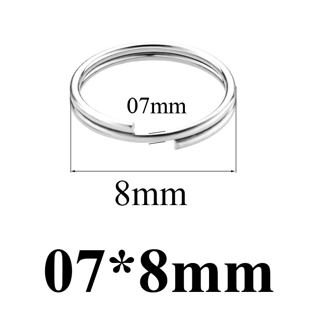 Anillo de caballo de doble anillo de acero inoxidable llave accesorios de joyería de bricolaje mini anillo de conexión de llavero anillo de doble capa anillo doble impermeable