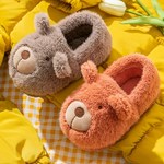 Детские демисезонные тапочки, милая детская обувь для мальчиков, с медвежатами