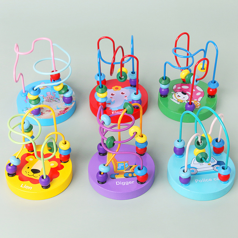 Early Childhood Toy Gift Baby Beads Around Beads Children's Building Blocks Set Column Knockout Twist Worm Cognitive Enlightenment