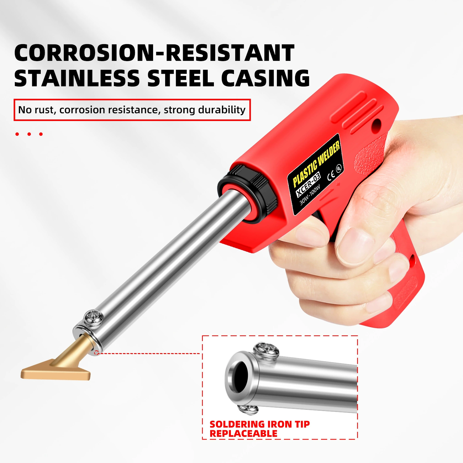 Набор инструментов для выравнивания электрического паяльника типа пистолета 110V/220V США, Великобритания, Австралия и Европейский Регламент для ремонта пластика для автомобильных бамперов