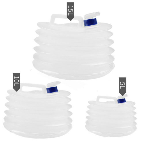 Folding bucket, car outdoor bottled water, household thickened kettle, kitchen plastic household bucket with faucet