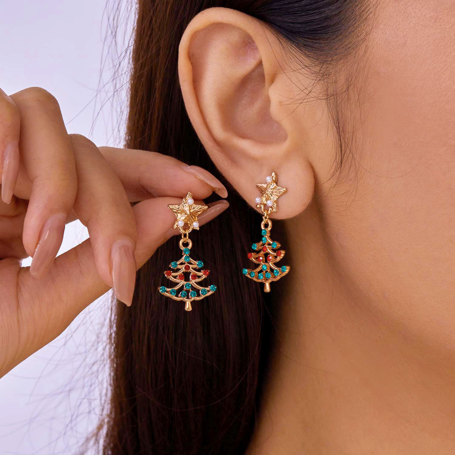 7g Weight Alloy Ear Needle Material Drop Earrings Classification 1 Pair Quantity Festival Occasion Alloy Material Christmas Festival Christmas Hat, Christmas Tree, Santa Claus Pattern Women's Gender Cute, Christmas Style 1 Pair Cute Christmas Christmas Hat Christmas Tree Santa Claus Alloy Drop Earrings 14