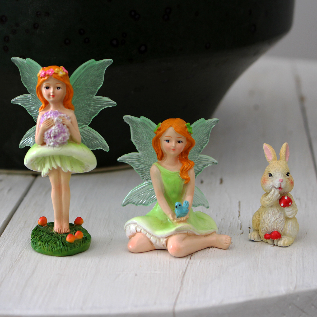  Garden Ornaments Landscape Courtyard Decoration Luminous Mushroom Flower Fairy Balcony Layout Homestay Villa Creative Pendulum