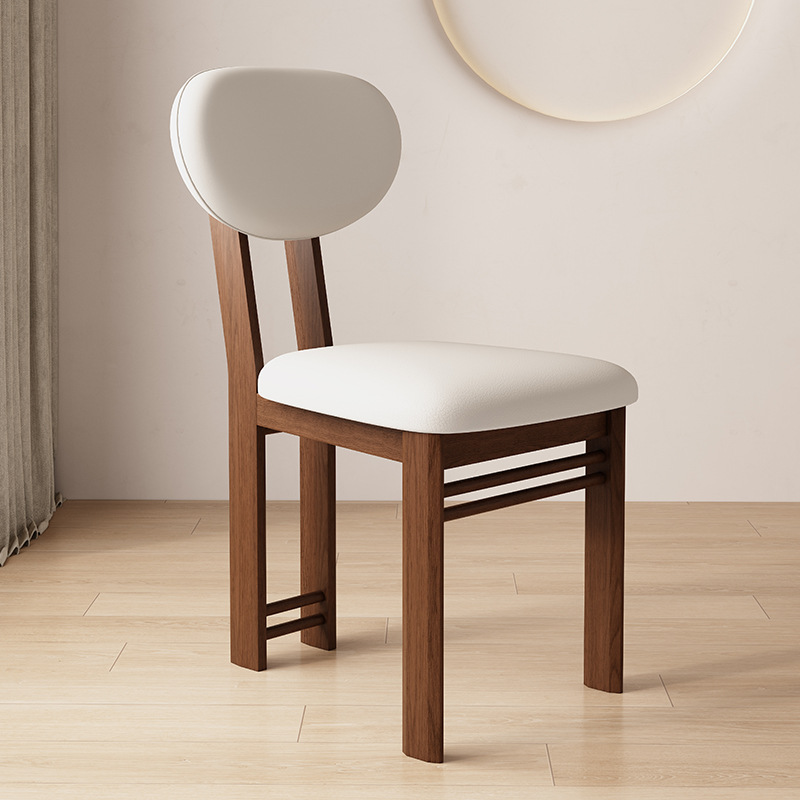 2025 nueva silla de comedor de madera sólida sala de estar doméstica hotel leche tienda de té silla de respaldo nórdica silla de maquillaje