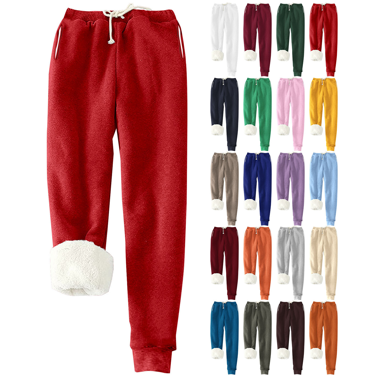 Amazon autumn and winter New 3D printing solid color pattern men's casual sports trousers fleece-lined thickened sports pants