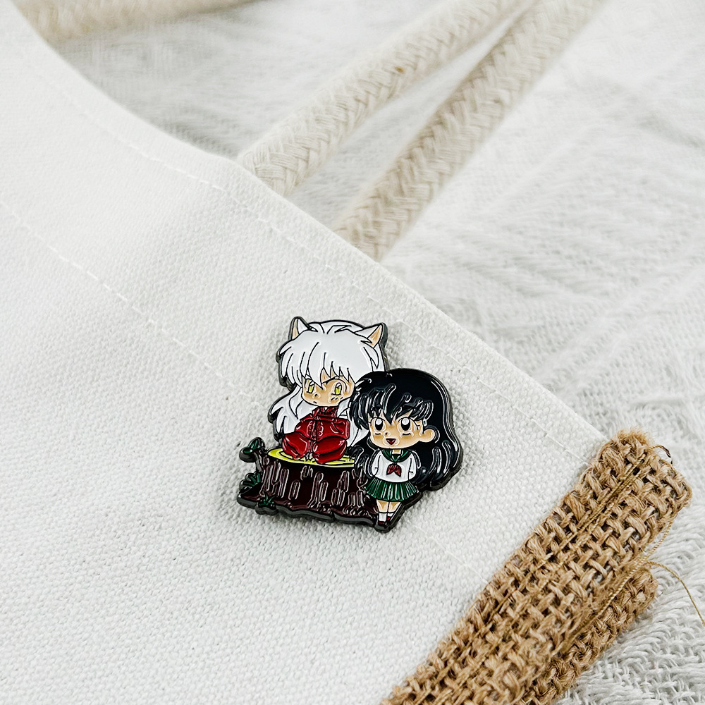 Classic Anime Character Brooches, Couple Enamel Pins, Cute Cartoon Character Badges, Decorative Accessories, Fun Gifts