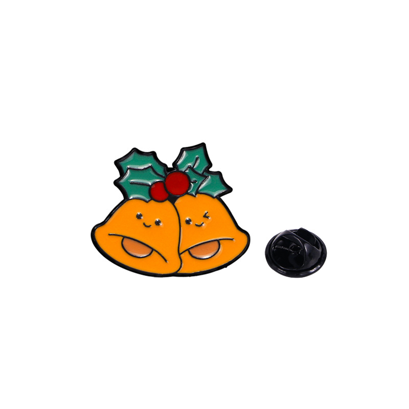 Broche de Navidad insignia de aleación caricatura adorable Santa Fe Navidad decoración de mochila escolar