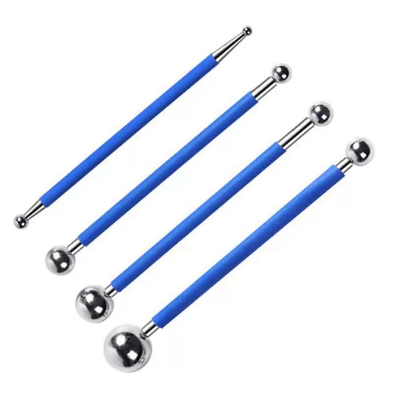 Красота стальной шов набор из четырех частей глиняных шариков для вдавливания ручка Amazon нержавеющая сталь гравировка ручной инструмент