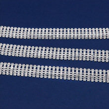 厂家批发爆款时尚简约烧焊水钻服装辅料爪链排钻钻链饰品配件批发