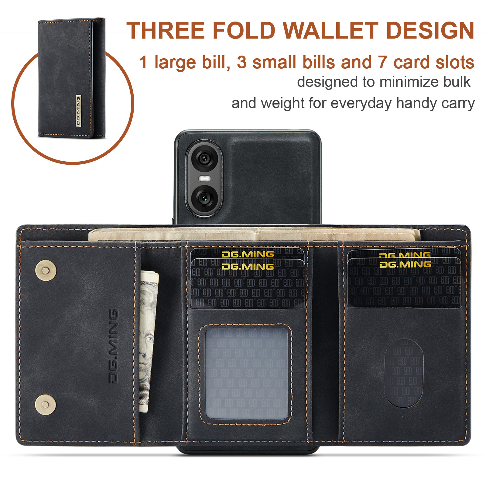 M1 for Sony Xperia 10 VI Protective Case Xperia 1VI Magnetic Split Wallet Phone Case 2024_voghion.com