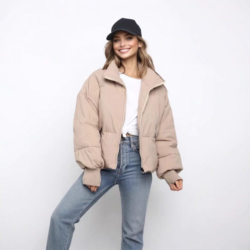 2025 New Korean Style Short Thickeneded down Cotton Outwear for Women Small Casual Ins Loose Cotton Outwear Winter