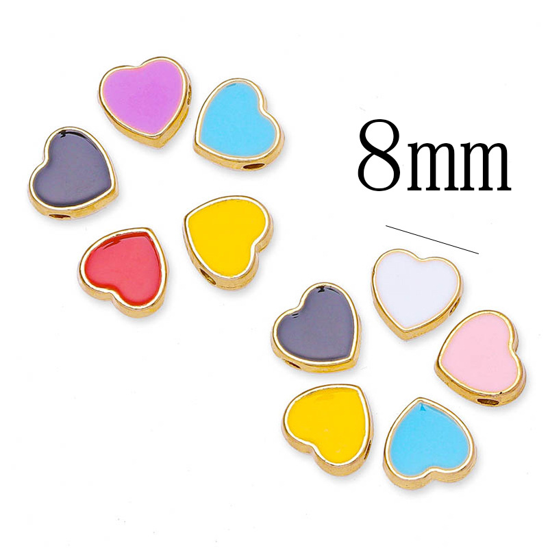 150g Weight Beads Jewelry Making Type Diameter 8mm Jewelry Making Size DIY Jewelry Accessories Classification 50 PCS/Package Quantity Alloy Material Heart Shape Pattern Plating Design Elegant, Streetwear Style 50 PCS/Package Diameter 8mm Alloy Heart Shape DIY Jewelry Accessories Beads 无