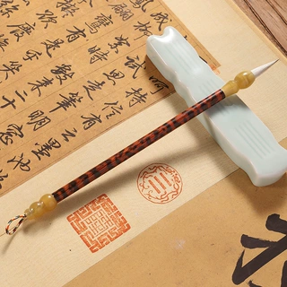 蛇纹木狼毫小楷毛笔兼毫书法临摹抄经书毛笔练习瘦金体二王灵飞经