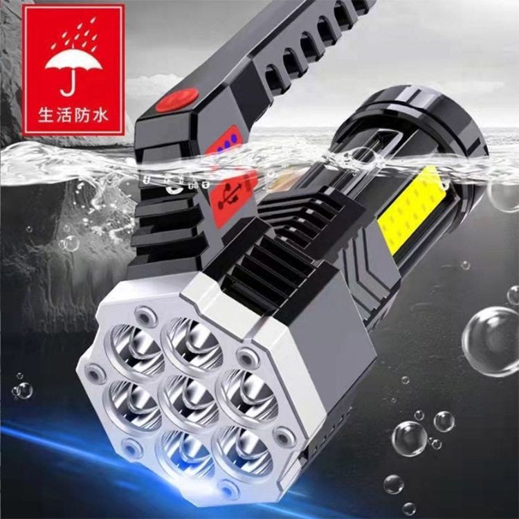 Linterna fuerte luz recargable Super brillante al aire libre de largo alcance de alta potencia de las Fuerzas Especiales hogar durable reflector portátil