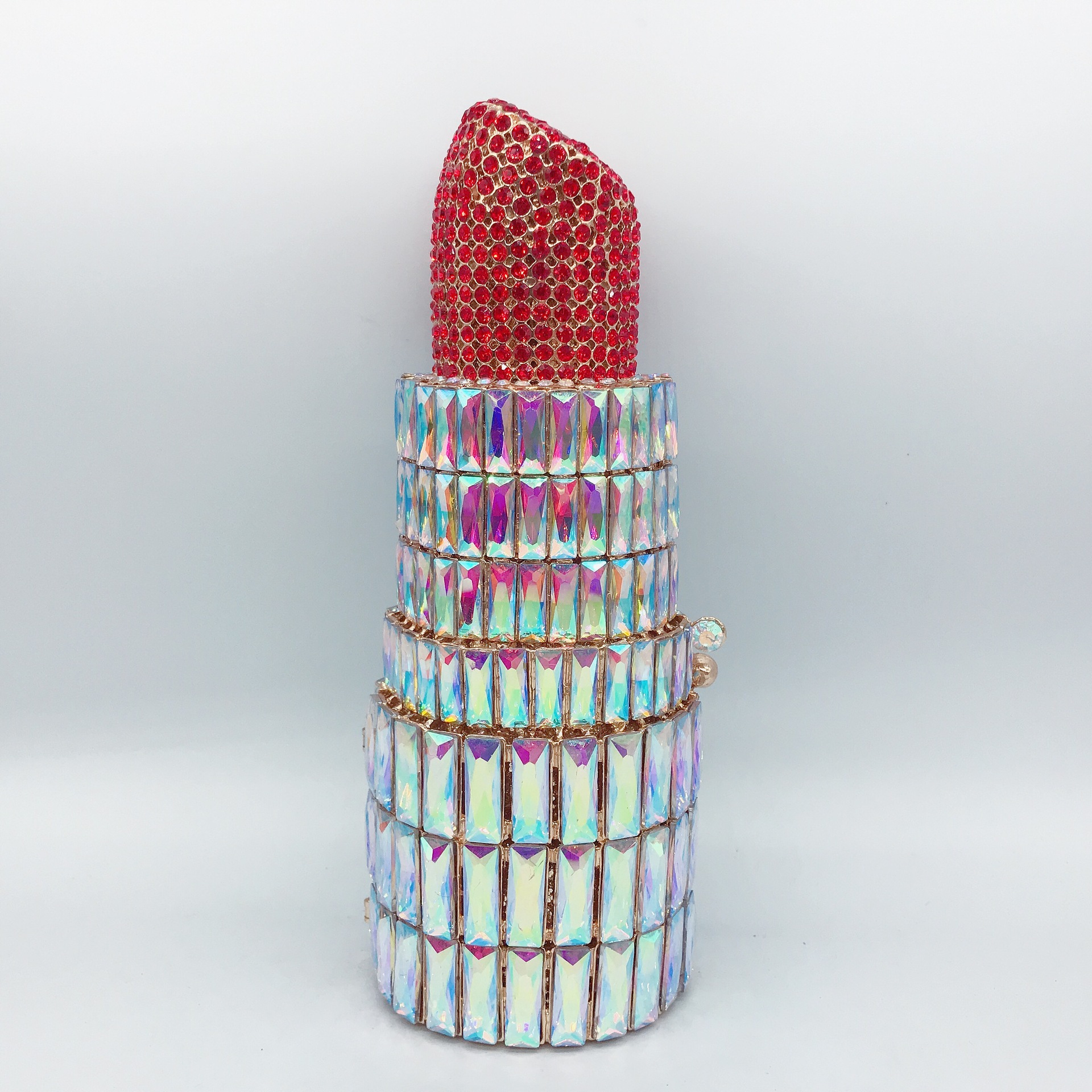 Seleccione estrictamente el nuevo lápiz labial transfronterizo, bolsas de cena de diamantes, bolsas de diamantes de mano, bolsas de vestir, bolsas de embrague