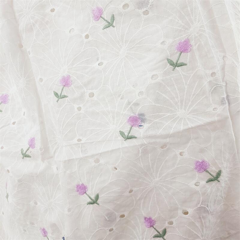 棉绣花布料刺绣蕾丝花边玫瑰连衣裙童装裙子睡衣女lace欧美风