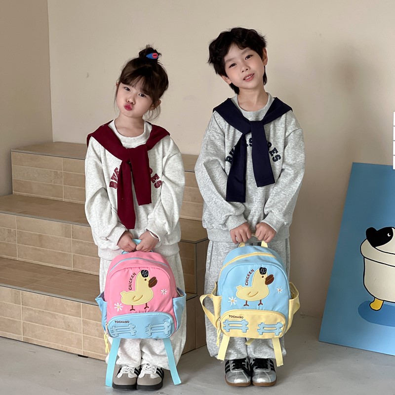 Nuevo jardín de infantes mochila de bebé caricatura lindo pato mochila de niños y niñas transfronterizas mochila de niños