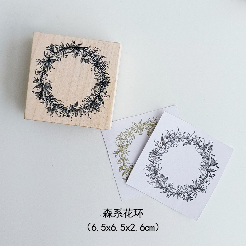定制橙色橡胶枫木木质印章 工厂大批量定制印章 晕染渐变公司logo|undefined