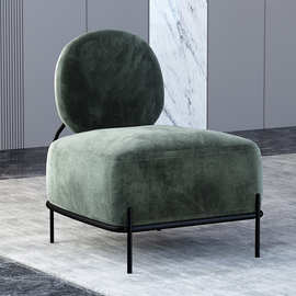 极简时尚小户型单人沙发卧室书房客厅酒店椅铁艺个性创意沙发