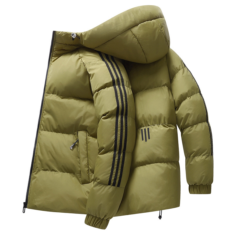 Chaqueta de Algodón con Capucha para Pareja Poliéster A Prueba de Viento, Térmico para Invierno image 3