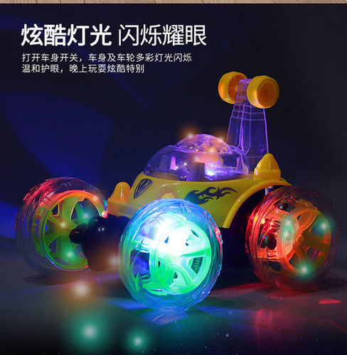 Stall Hot Selling Children's Remote Control Acrobatic Rolling Flipping Truck Charging Off-Road Remote Control Car Model Boy Toy Wholesale