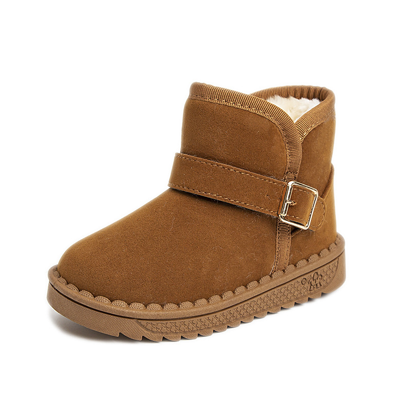 Bottes d'hiver pour filles et garçons 2024 pour enfants, chaussures en coton épais et pelucheux pour bébés_voghion.com