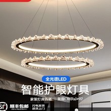 2025新款意式极简冰花客厅吊灯大气大厅主灯轻奢感卧室餐厅房间灯