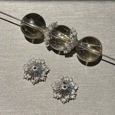 Micro-Paved Zircon Crystal Accessories DIY, Zərgərlik ara hissələri