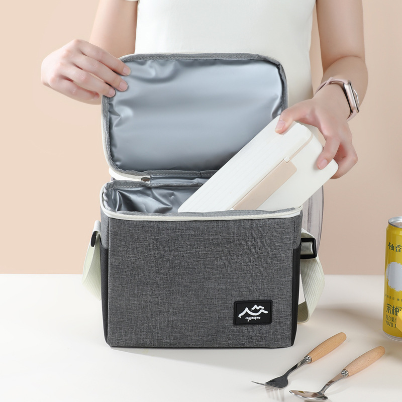Bolsa de hielo transfronteriza de color contrastante bolsa de aislamiento de campamento al aire libre bolsa de almuerzo gruesa bolsa de caja de almuerzo