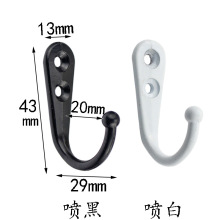 喷黑43*29双孔放眼衣钩锌合金仿古挂钩单钩挂衣钩衣帽钩轻型挂钩