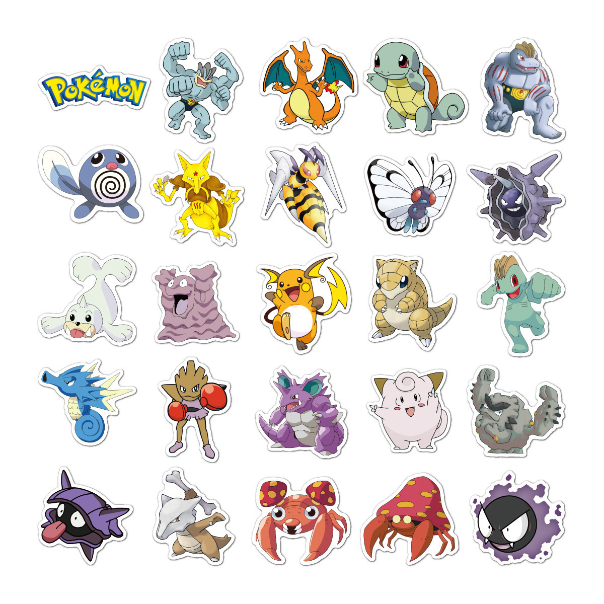 Transfronterizo 100 pegatinas de Pokémon Pikachu pegatinas de maletas skateboard pegatinas de graffiti de dibujos animados