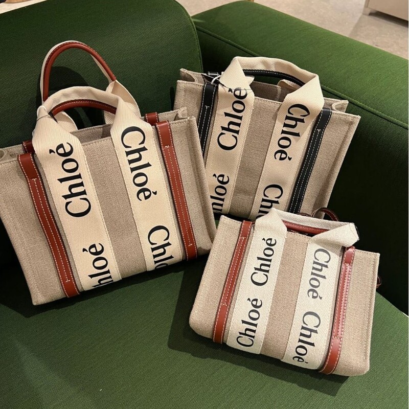 Cross-Border New Large-Capacity Canvas Tote Bag for Women, Hand-Held Shoulder Bag, Chloe Versatile Commuter Bag, Trendy Crossbody Bag