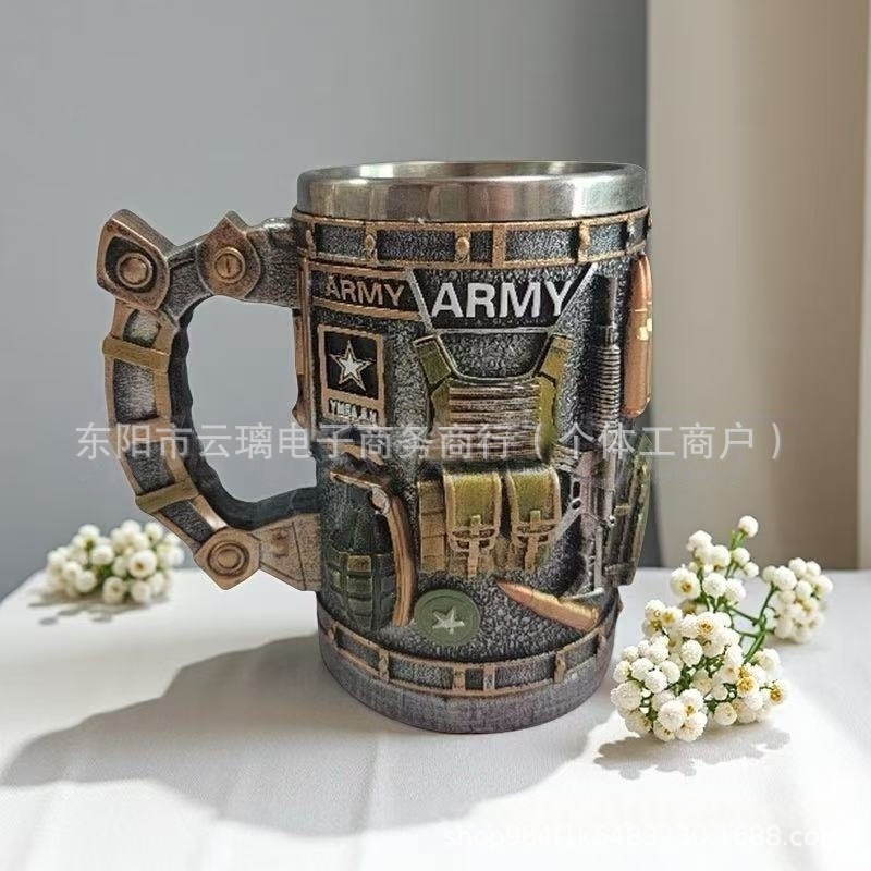 Nuevos productos de taza transfronteriza, estaciones independientes, nuevos productos de resina de barra irlandesa con forro interno, adornos de taza