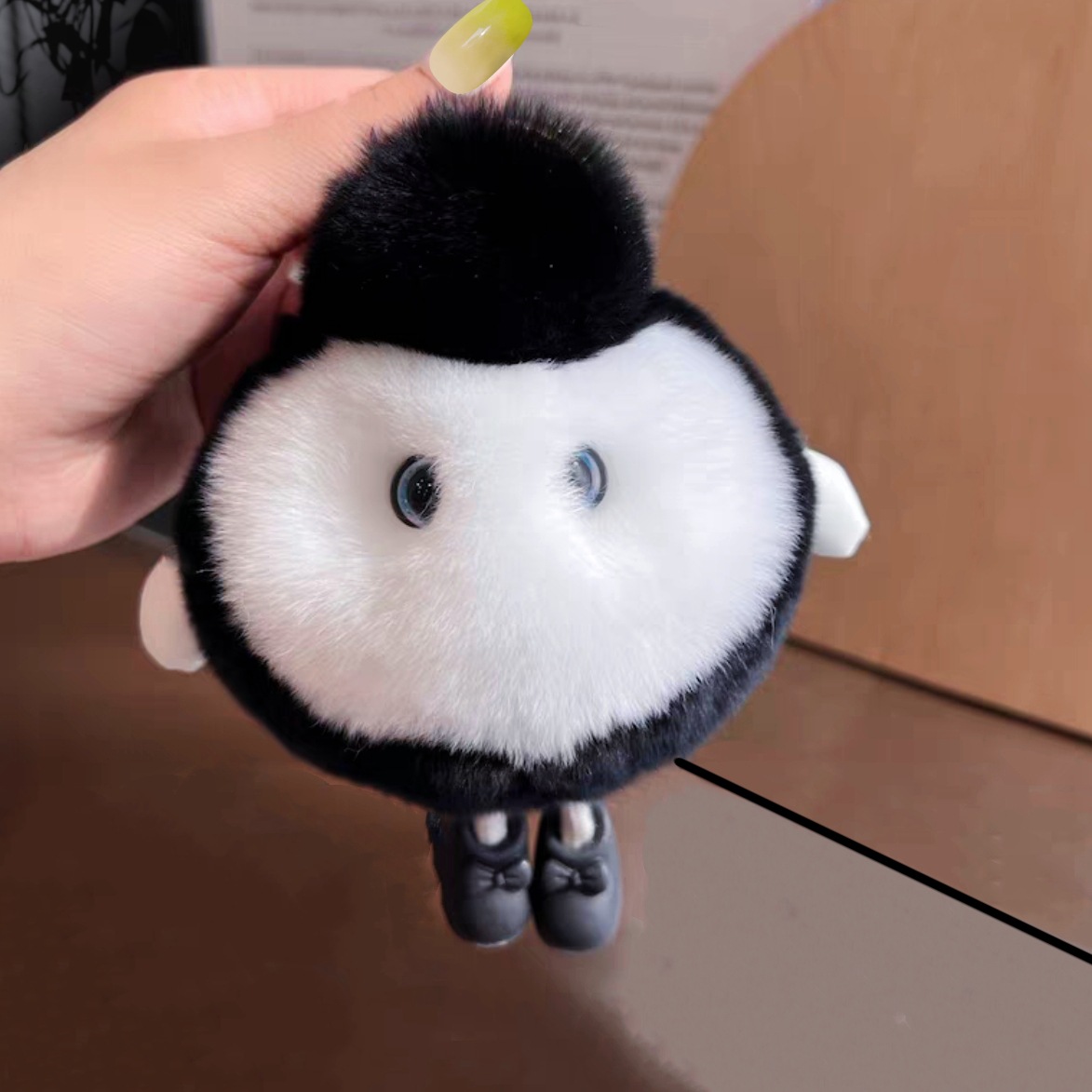 Real Rex conejo huevo partido llavero colgante de peluche juguete lindo creativo muñeca bolsa adornos