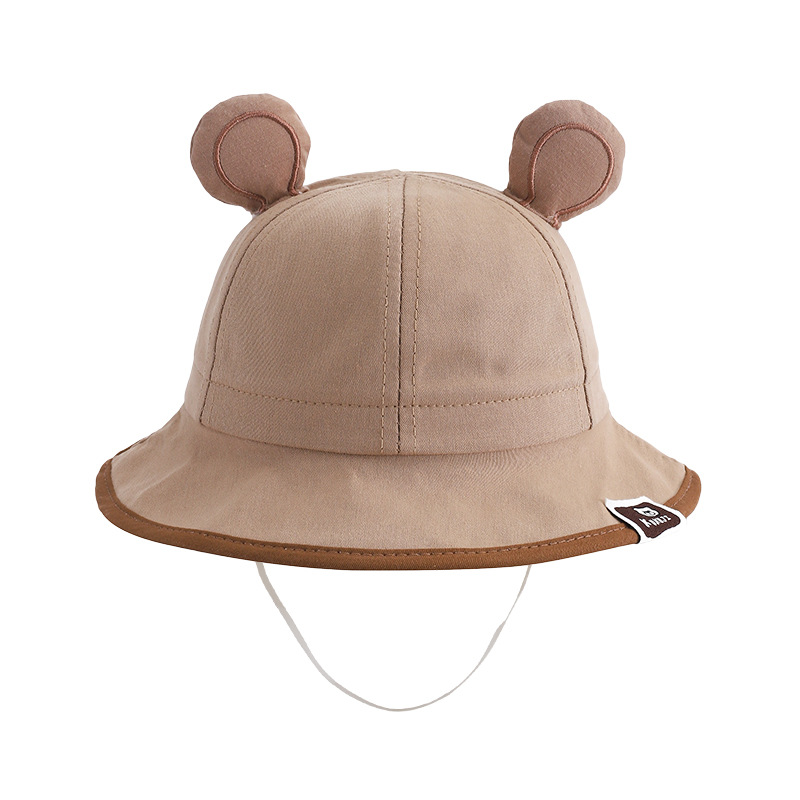 Sombrero de bebé primavera y otoño oso pequeño sombrero de pescador lindo niño niñas sombrero de sol bebé versátil sombrero de sol verano delgado