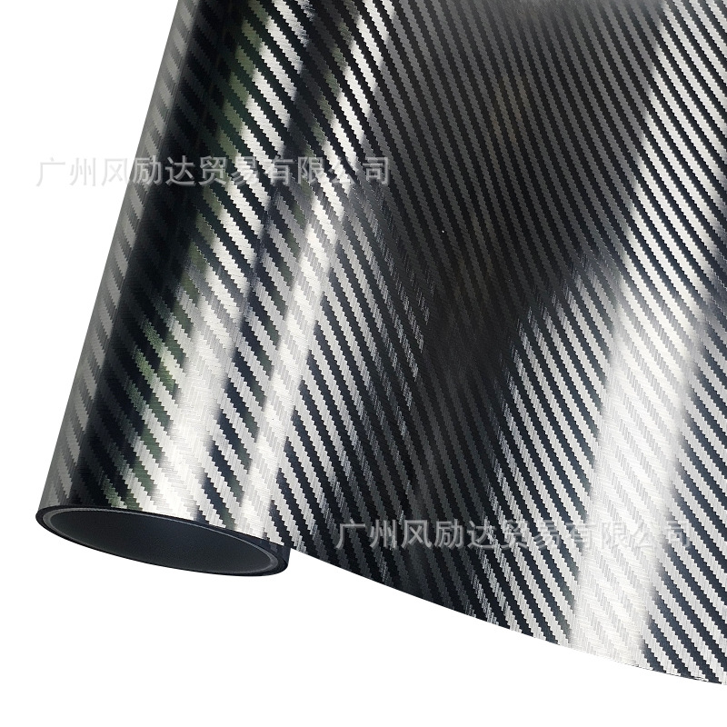 Cross-Border New Product Pet Forged Pagani Pattern Carbon Fiber 6D Electroplated Metal Red Gold and Silver Sticker Rearview Mirror Film