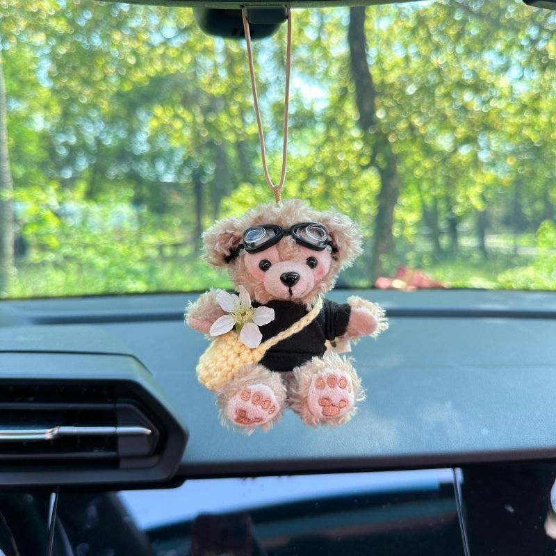 Caricatura de dibujos animados Sherry Duffy muñeca de peluche adornos nuevos accesorios para automóviles decoración espejo retrovisor femenino