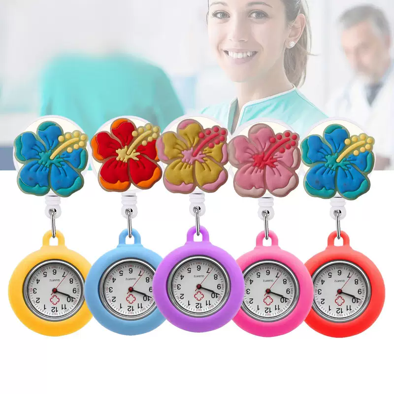 Fluorescence cartoon cute silicone pocket watch, Amazon
