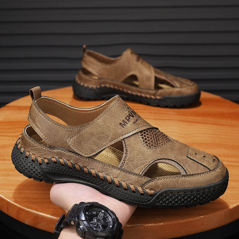 Plus size 454647 men's shoes summer breathable mesh shoes sports casual shoes men's hiking shoes hiking shoes mesh hole shoes