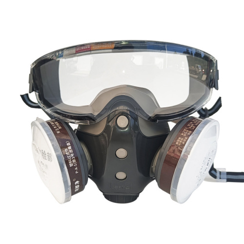 Anti-toxic mask with goggles integrated face shield, spraying pesticides, chemical engineering, renovation, formaldehyde sanding, anti-splashing