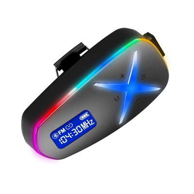 Lighting, Gradient Color Body, Motorcycle Helmet Headset - gray-soft-label